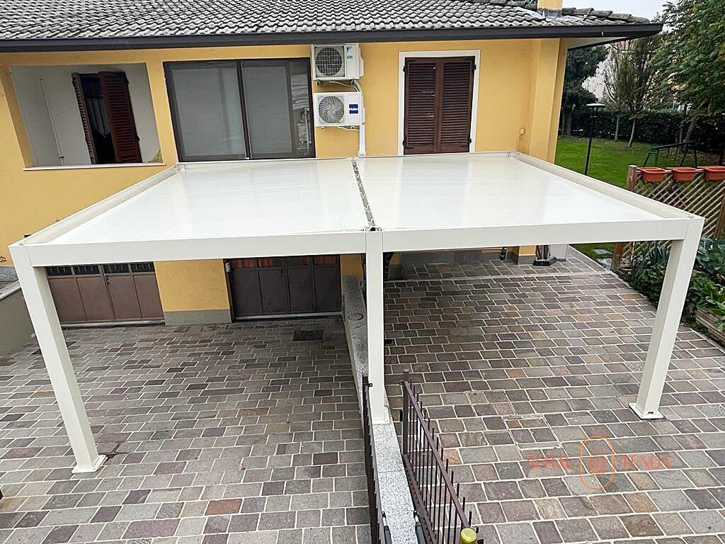 Pergola flat a telo fisso installata a Casalpusterlengo.